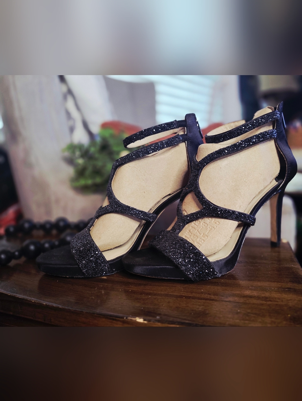 Anthony Melani Glitter Strappy Heels